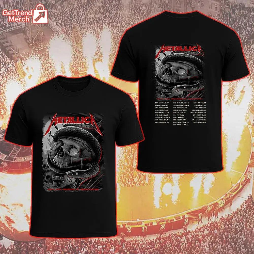 Metallica M72 Nashville 2025 Skull & Serpent T-Shirt | May 1 Nissan Stadium Show Tee - Get Trend Merch